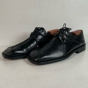 Mezlan Crocodile Derby Shoes 8 M Exotic Wingtip